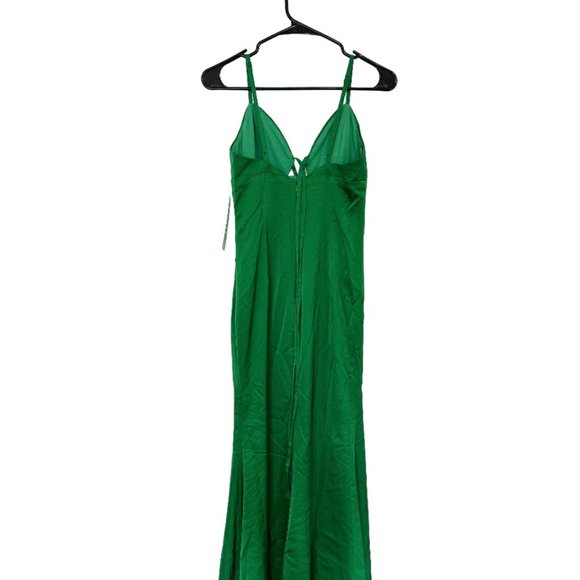 NWT AQUA SATIN HALTER SLIP DRESS - Picture 4 of 7